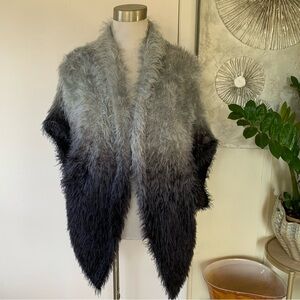 NWT Rachel Zoe fluffy Polyamide blend open front cardigan size XL